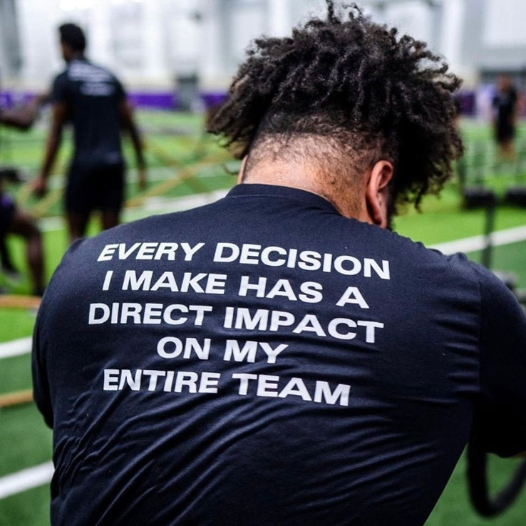 Every Decision I Make Has A Direct Impact On My Entire Team Shirt - Image 3